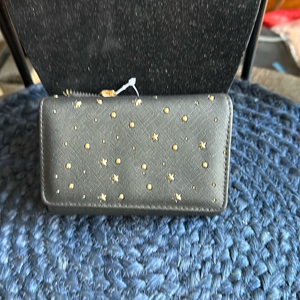 NEW Sake Keeper RFID -Blocking Wallet- Black Wallet with Gold Tone accents